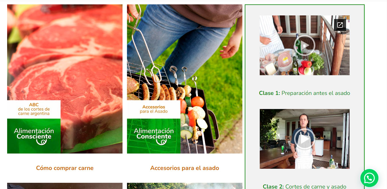 Como se ve nuestro curso virtual de asado argentino